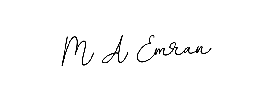 Make a beautiful signature design for name M A Emran. With this signature (BallpointsItalic-DORy9) style, you can create a handwritten signature for free. M A Emran signature style 11 images and pictures png