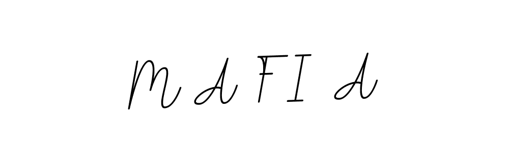 Design your own signature with our free online signature maker. With this signature software, you can create a handwritten (BallpointsItalic-DORy9) signature for name M A F I  A. M A F I  A signature style 11 images and pictures png