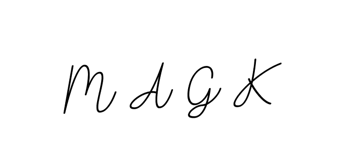 M A G K stylish signature style. Best Handwritten Sign (BallpointsItalic-DORy9) for my name. Handwritten Signature Collection Ideas for my name M A G K. M A G K signature style 11 images and pictures png