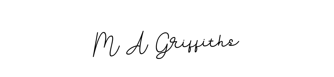 How to make M A Griffiths name signature. Use BallpointsItalic-DORy9 style for creating short signs online. This is the latest handwritten sign. M A Griffiths signature style 11 images and pictures png