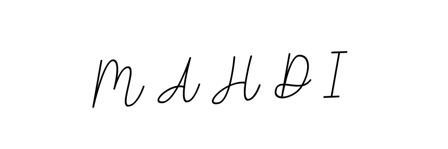 Create a beautiful signature design for name M A H D I. With this signature (BallpointsItalic-DORy9) fonts, you can make a handwritten signature for free. M A H D I signature style 11 images and pictures png