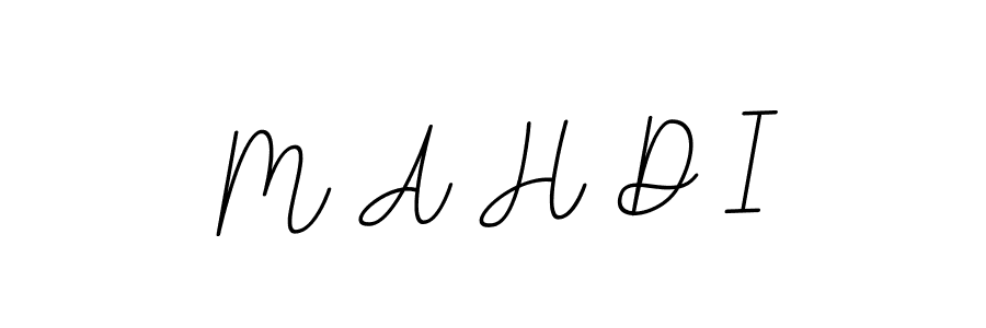 Create a beautiful signature design for name M A H D I. With this signature (BallpointsItalic-DORy9) fonts, you can make a handwritten signature for free. M A H D I signature style 11 images and pictures png