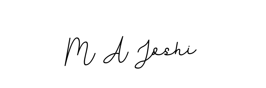 The best way (BallpointsItalic-DORy9) to make a short signature is to pick only two or three words in your name. The name M A Joshi include a total of six letters. For converting this name. M A Joshi signature style 11 images and pictures png