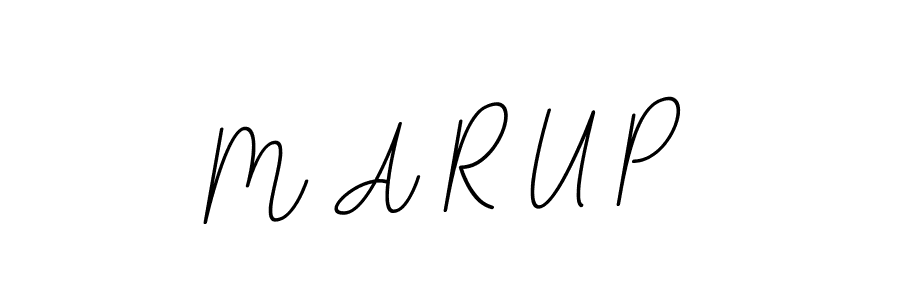 Make a beautiful signature design for name M A R U P. With this signature (BallpointsItalic-DORy9) style, you can create a handwritten signature for free. M A R U P signature style 11 images and pictures png