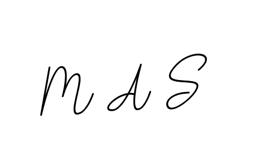 Design your own signature with our free online signature maker. With this signature software, you can create a handwritten (BallpointsItalic-DORy9) signature for name M A S. M A S signature style 11 images and pictures png