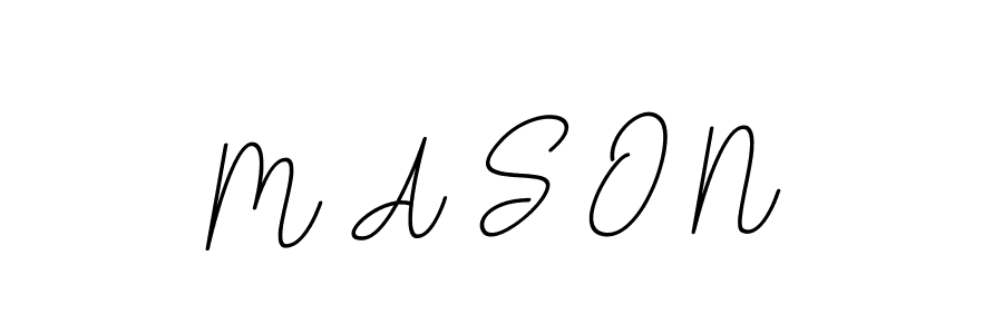 Design your own signature with our free online signature maker. With this signature software, you can create a handwritten (BallpointsItalic-DORy9) signature for name M A S O N. M A S O N signature style 11 images and pictures png