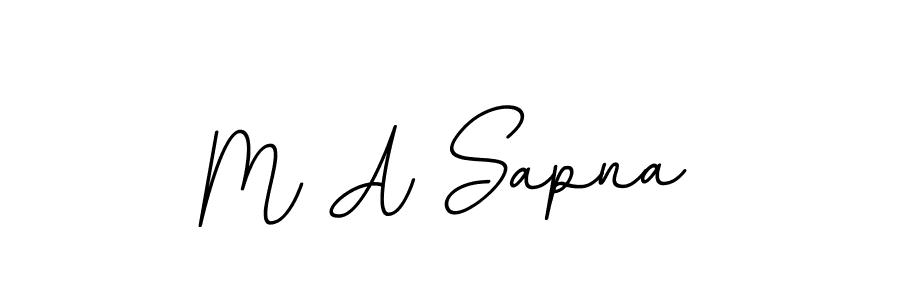 if you are searching for the best signature style for your name M A Sapna. so please give up your signature search. here we have designed multiple signature styles  using BallpointsItalic-DORy9. M A Sapna signature style 11 images and pictures png