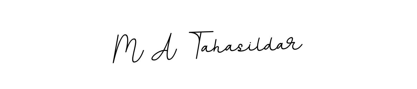 Use a signature maker to create a handwritten signature online. With this signature software, you can design (BallpointsItalic-DORy9) your own signature for name M A Tahasildar. M A Tahasildar signature style 11 images and pictures png