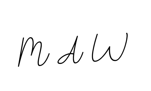 How to make M A W name signature. Use BallpointsItalic-DORy9 style for creating short signs online. This is the latest handwritten sign. M A W signature style 11 images and pictures png