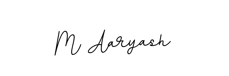 Make a beautiful signature design for name M Aaryash. With this signature (BallpointsItalic-DORy9) style, you can create a handwritten signature for free. M Aaryash signature style 11 images and pictures png