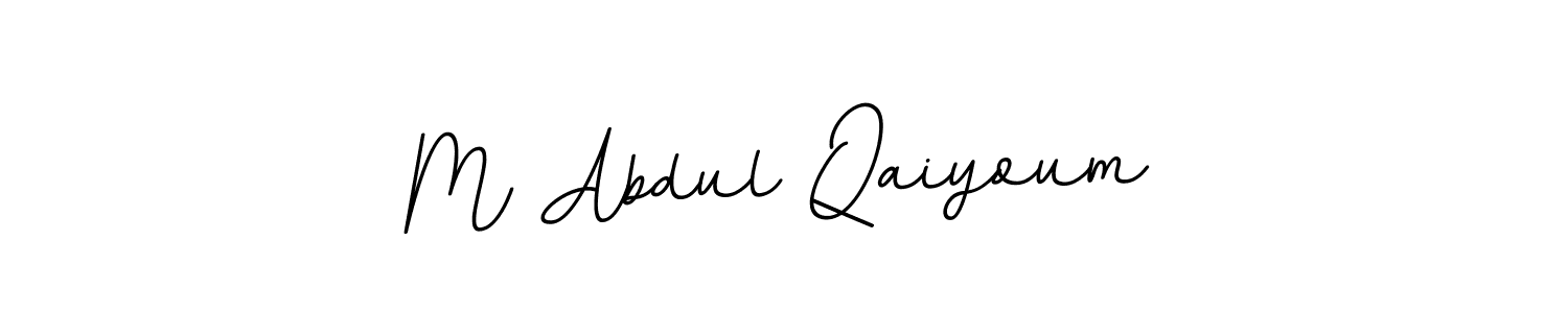 Make a beautiful signature design for name M Abdul Qaiyoum. With this signature (BallpointsItalic-DORy9) style, you can create a handwritten signature for free. M Abdul Qaiyoum signature style 11 images and pictures png