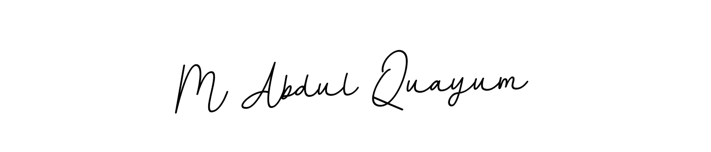 The best way (BallpointsItalic-DORy9) to make a short signature is to pick only two or three words in your name. The name M Abdul Quayum include a total of six letters. For converting this name. M Abdul Quayum signature style 11 images and pictures png