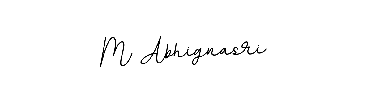 Design your own signature with our free online signature maker. With this signature software, you can create a handwritten (BallpointsItalic-DORy9) signature for name M Abhignasri. M Abhignasri signature style 11 images and pictures png