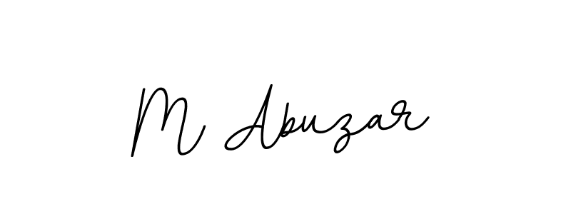 Make a beautiful signature design for name M Abuzar. With this signature (BallpointsItalic-DORy9) style, you can create a handwritten signature for free. M Abuzar signature style 11 images and pictures png