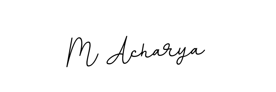 You should practise on your own different ways (BallpointsItalic-DORy9) to write your name (M Acharya) in signature. don't let someone else do it for you. M Acharya signature style 11 images and pictures png