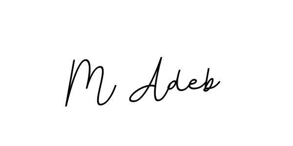 Use a signature maker to create a handwritten signature online. With this signature software, you can design (BallpointsItalic-DORy9) your own signature for name M Adeb. M Adeb signature style 11 images and pictures png