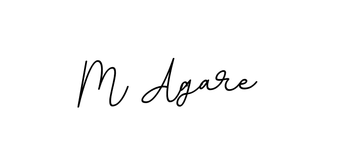 How to make M Agare name signature. Use BallpointsItalic-DORy9 style for creating short signs online. This is the latest handwritten sign. M Agare signature style 11 images and pictures png