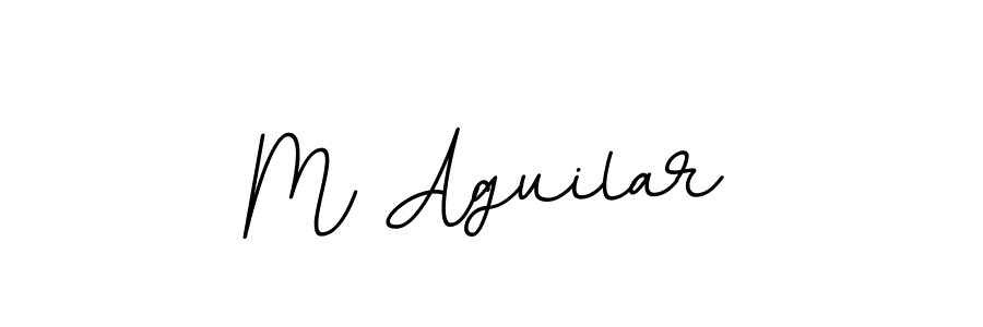 Make a beautiful signature design for name M Aguilar. With this signature (BallpointsItalic-DORy9) style, you can create a handwritten signature for free. M Aguilar signature style 11 images and pictures png