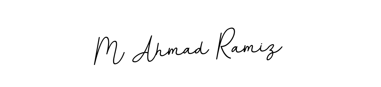 Use a signature maker to create a handwritten signature online. With this signature software, you can design (BallpointsItalic-DORy9) your own signature for name M Ahmad Ramiz. M Ahmad Ramiz signature style 11 images and pictures png