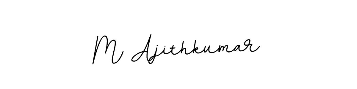 The best way (BallpointsItalic-DORy9) to make a short signature is to pick only two or three words in your name. The name M Ajithkumar include a total of six letters. For converting this name. M Ajithkumar signature style 11 images and pictures png