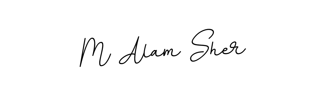 Also You can easily find your signature by using the search form. We will create M Alam Sher name handwritten signature images for you free of cost using BallpointsItalic-DORy9 sign style. M Alam Sher signature style 11 images and pictures png