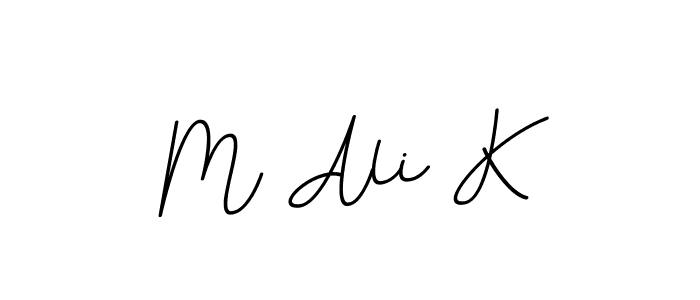 Use a signature maker to create a handwritten signature online. With this signature software, you can design (BallpointsItalic-DORy9) your own signature for name M Ali K. M Ali K signature style 11 images and pictures png