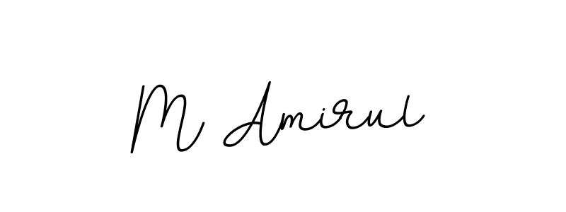 Use a signature maker to create a handwritten signature online. With this signature software, you can design (BallpointsItalic-DORy9) your own signature for name M Amirul. M Amirul signature style 11 images and pictures png