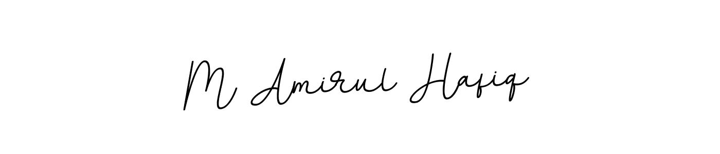 Create a beautiful signature design for name M Amirul Hafiq. With this signature (BallpointsItalic-DORy9) fonts, you can make a handwritten signature for free. M Amirul Hafiq signature style 11 images and pictures png