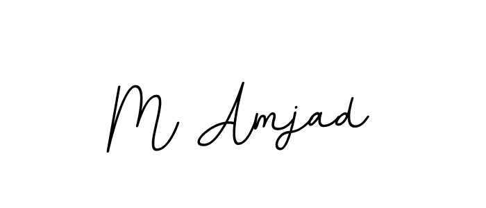 Design your own signature with our free online signature maker. With this signature software, you can create a handwritten (BallpointsItalic-DORy9) signature for name M Amjad. M Amjad signature style 11 images and pictures png