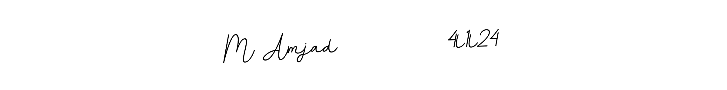 Make a beautiful signature design for name M Amjad           4l1l24. With this signature (BallpointsItalic-DORy9) style, you can create a handwritten signature for free. M Amjad           4l1l24 signature style 11 images and pictures png