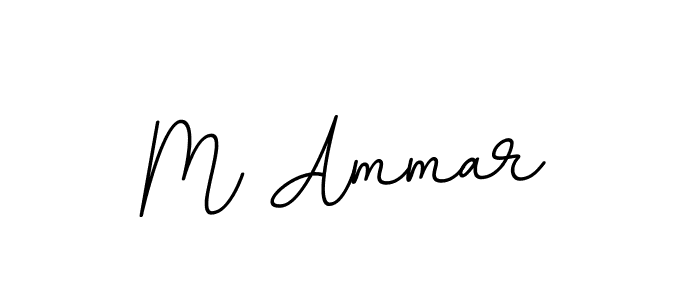 Use a signature maker to create a handwritten signature online. With this signature software, you can design (BallpointsItalic-DORy9) your own signature for name M Ammar. M Ammar signature style 11 images and pictures png