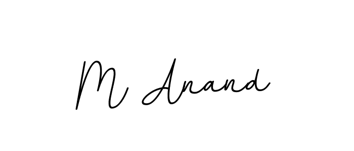 Use a signature maker to create a handwritten signature online. With this signature software, you can design (BallpointsItalic-DORy9) your own signature for name M Anand. M Anand signature style 11 images and pictures png