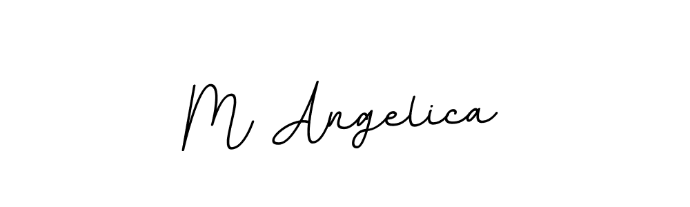Design your own signature with our free online signature maker. With this signature software, you can create a handwritten (BallpointsItalic-DORy9) signature for name M Angelica. M Angelica signature style 11 images and pictures png
