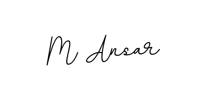 The best way (BallpointsItalic-DORy9) to make a short signature is to pick only two or three words in your name. The name M Ansar include a total of six letters. For converting this name. M Ansar signature style 11 images and pictures png