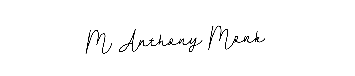 Create a beautiful signature design for name M Anthony Monk. With this signature (BallpointsItalic-DORy9) fonts, you can make a handwritten signature for free. M Anthony Monk signature style 11 images and pictures png