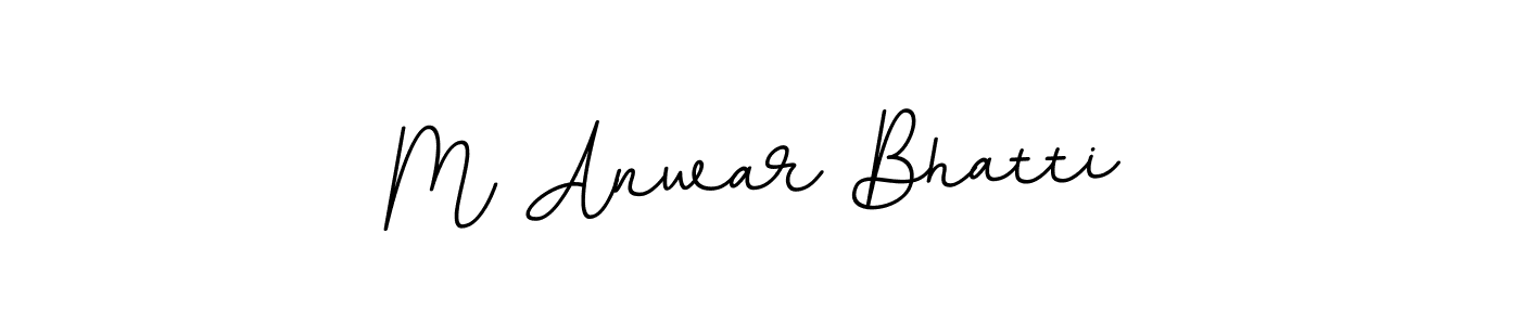 How to make M Anwar Bhatti name signature. Use BallpointsItalic-DORy9 style for creating short signs online. This is the latest handwritten sign. M Anwar Bhatti signature style 11 images and pictures png