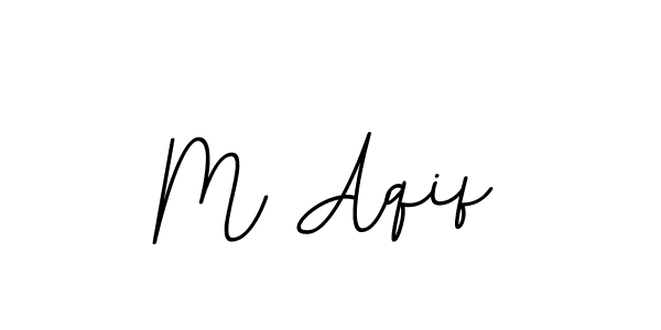 How to make M Aqif name signature. Use BallpointsItalic-DORy9 style for creating short signs online. This is the latest handwritten sign. M Aqif signature style 11 images and pictures png