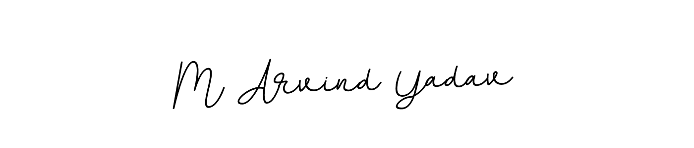 Make a beautiful signature design for name M Arvind Yadav. With this signature (BallpointsItalic-DORy9) style, you can create a handwritten signature for free. M Arvind Yadav signature style 11 images and pictures png