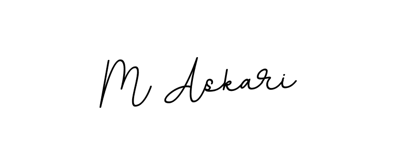 Create a beautiful signature design for name M Askari. With this signature (BallpointsItalic-DORy9) fonts, you can make a handwritten signature for free. M Askari signature style 11 images and pictures png