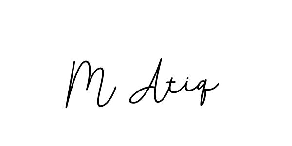 Create a beautiful signature design for name M Atiq. With this signature (BallpointsItalic-DORy9) fonts, you can make a handwritten signature for free. M Atiq signature style 11 images and pictures png