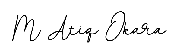 Looking for an artistic signature for M Atiq Okara? The BallpointsItalic-DORy9 calligraphy style gives a sophisticated flow suitable for business cards and emails. M Atiq Okara signature style 11 images and pictures png