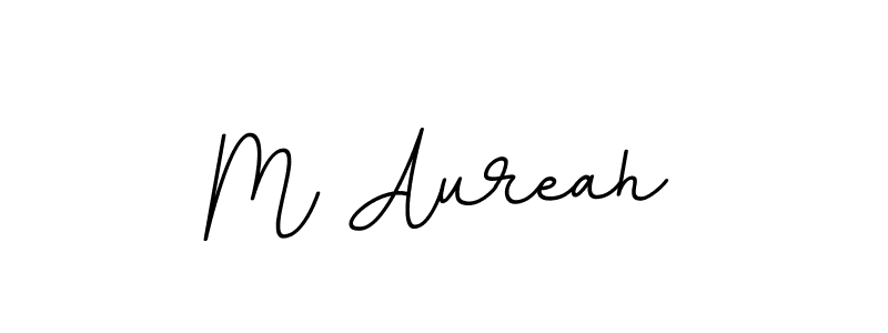 Design your own signature with our free online signature maker. With this signature software, you can create a handwritten (BallpointsItalic-DORy9) signature for name M Aureah. M Aureah signature style 11 images and pictures png