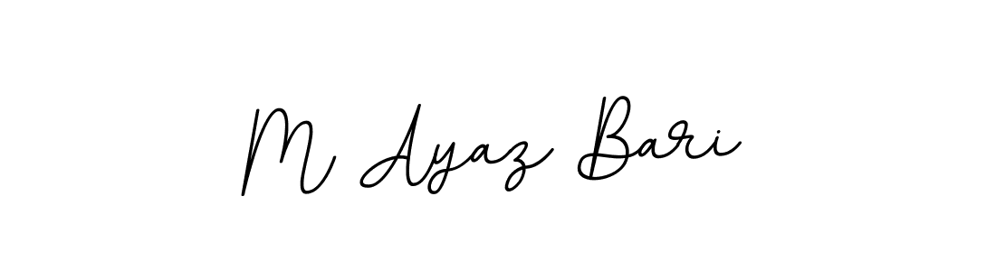 The best way (BallpointsItalic-DORy9) to make a short signature is to pick only two or three words in your name. The name M Ayaz Bari include a total of six letters. For converting this name. M Ayaz Bari signature style 11 images and pictures png