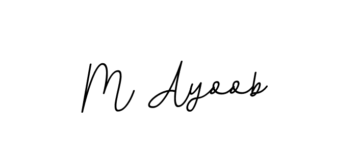 M Ayoob stylish signature style. Best Handwritten Sign (BallpointsItalic-DORy9) for my name. Handwritten Signature Collection Ideas for my name M Ayoob. M Ayoob signature style 11 images and pictures png