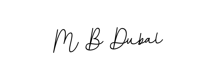 Similarly BallpointsItalic-DORy9 is the best handwritten signature design. Signature creator online .You can use it as an online autograph creator for name M B Dubal. M B Dubal signature style 11 images and pictures png