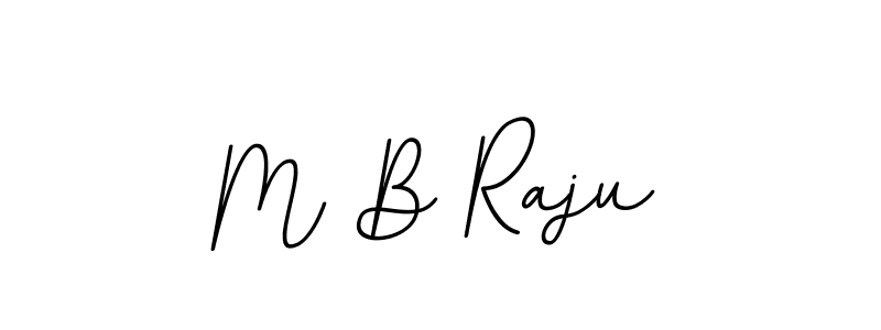 Design your own signature with our free online signature maker. With this signature software, you can create a handwritten (BallpointsItalic-DORy9) signature for name M B Raju. M B Raju signature style 11 images and pictures png