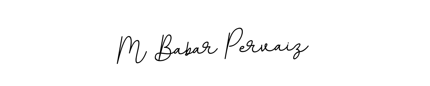 The best way (BallpointsItalic-DORy9) to make a short signature is to pick only two or three words in your name. The name M Babar Pervaiz include a total of six letters. For converting this name. M Babar Pervaiz signature style 11 images and pictures png