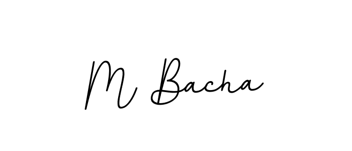 You should practise on your own different ways (BallpointsItalic-DORy9) to write your name (M Bacha) in signature. don't let someone else do it for you. M Bacha signature style 11 images and pictures png