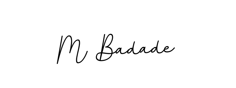 Make a beautiful signature design for name M Badade. With this signature (BallpointsItalic-DORy9) style, you can create a handwritten signature for free. M Badade signature style 11 images and pictures png