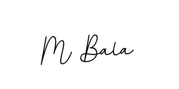 The best way (BallpointsItalic-DORy9) to make a short signature is to pick only two or three words in your name. The name M Bala include a total of six letters. For converting this name. M Bala signature style 11 images and pictures png